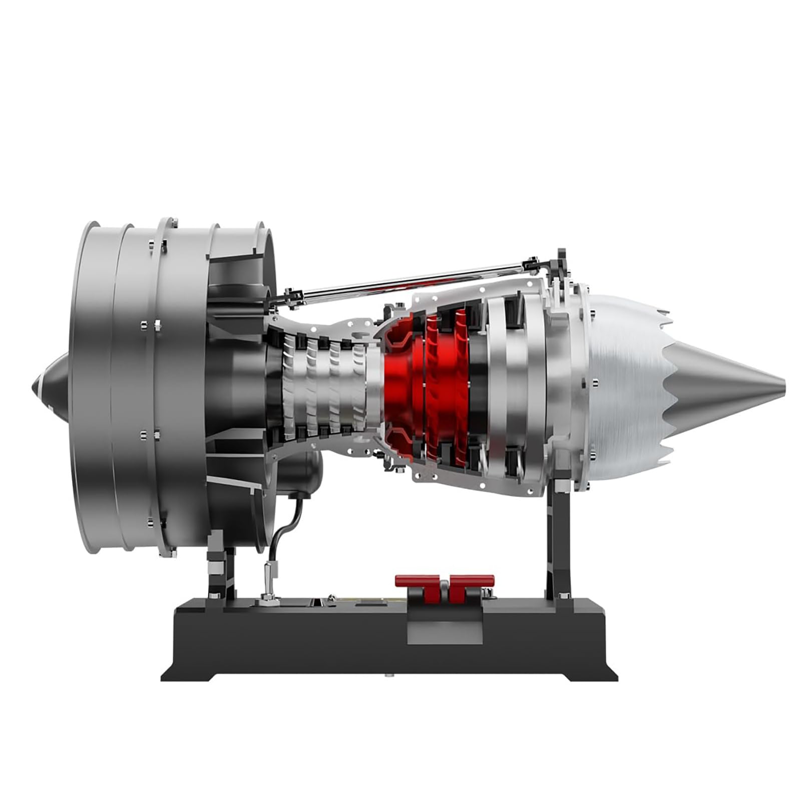 Kit de modelo de motor a reacción de aviones de montaje de metal, turbofan de doble carrete con más de 300 piezas, estructura 3D realista para coleccionistas adultos