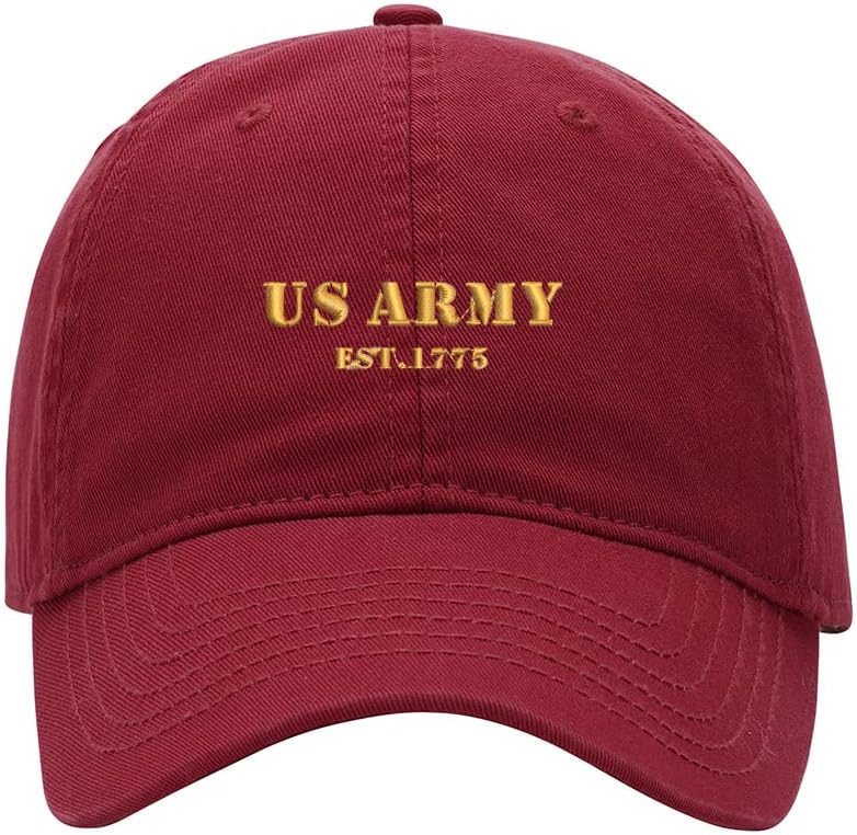 Baseball Cap Men Army Est 1775 Embroidered Washed Cotton Dad Hat Baseball Caps