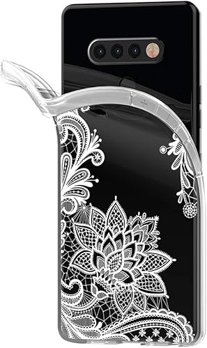 Miniatura 3 de Funda de teléfono para LG K51, para LG Reflect Case, para LG Q51 funda para niñas y mujeres, delgada a prueba de golpes, patrón floral transparente,