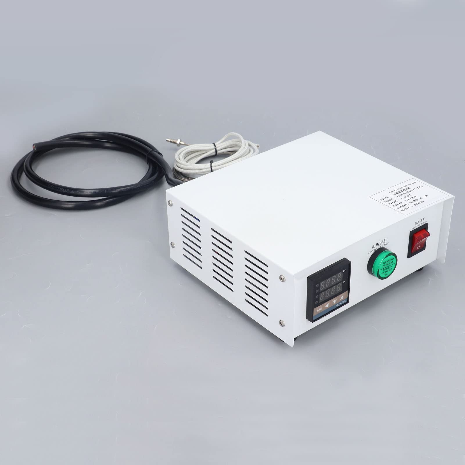 Controlador de Temperatura PID, Acero Inoxidable AC220V Caja de Control de Temperatura Pantalla Clara para Tanques de Agua Pequeños (#2)