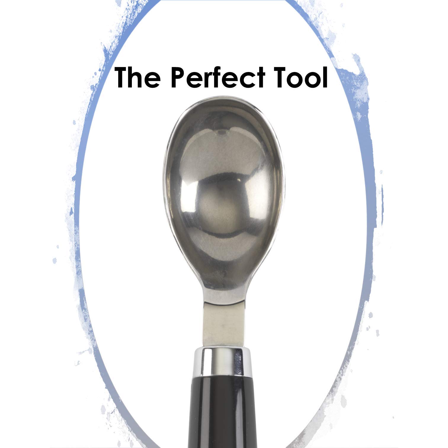 Cuillère à Glace – Acier Inoxydable Robuste, Poignée Ergonomique Antidérapante, Passe Au Lave-vaisselle, Parfaite Pour Gelato, Sorbet Et Desserts Glacés – Bleu