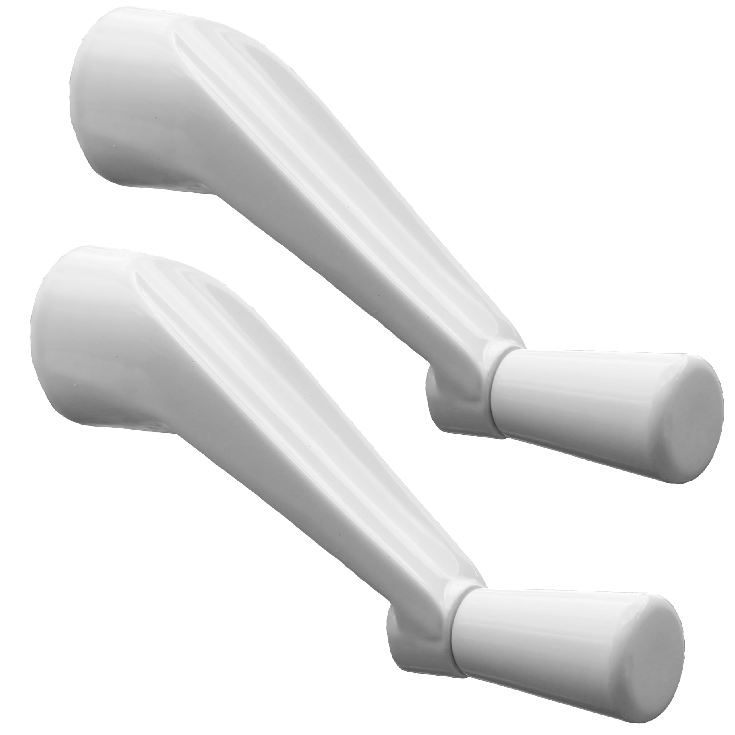 Casement Window Crank Handle Replace,White,3/8" Spline Socket Handle,2 pack
