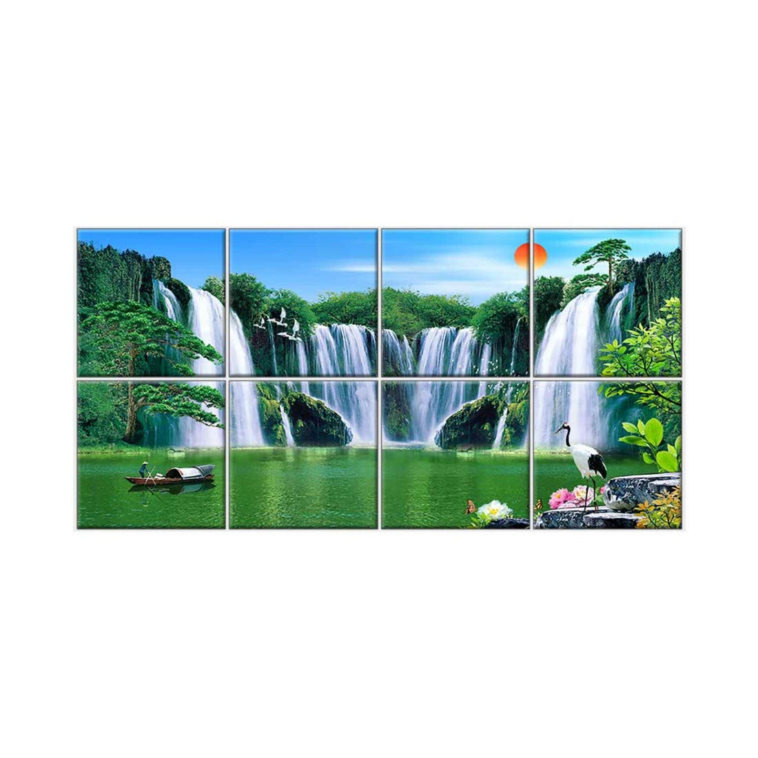 NISH! Waterfall Wall Tiles Scenery Tiles Poster Tiles for Bathroom, Shower, Backsplash