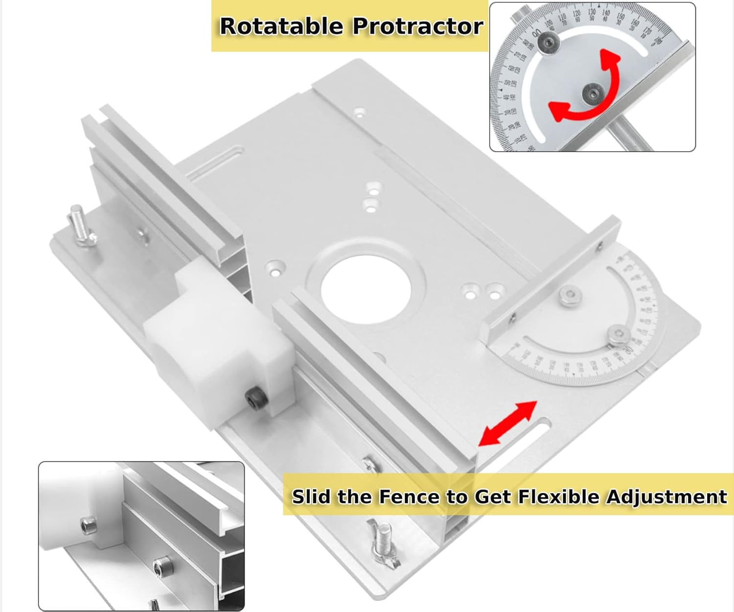 Router Table Insert Plate, Aluminum Alloy Router Plate