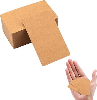 50pcs Blank Kraft Paper Brown Blank Cards,Blank Kraft Cards,Message Card Word Card,Craft Words Cards Paper,Flash Cards Blank for Learning,Study,School, Home,Office Supply & DIY Message Gift Tags