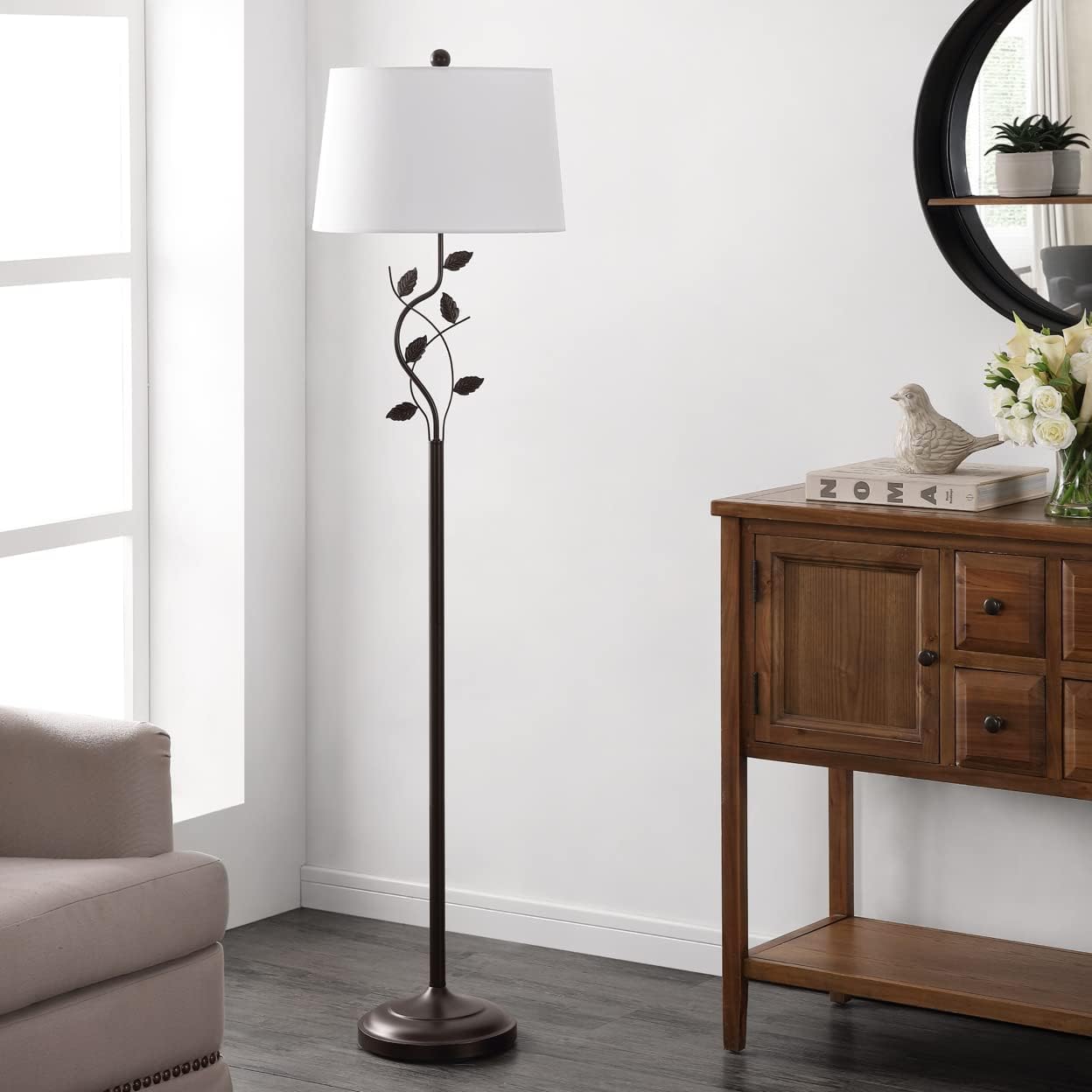 Safavieh Lighting Collection Rudy 62-inch Black Iron Floor Lamp (LED Bulb Included)