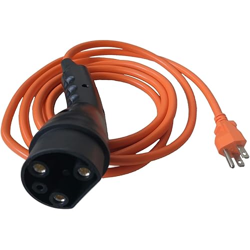JOEEGO Charging Power Cord Assembly Fits for Evolution EV Golf Carts, UL Listed, Replaces OEM# 2.04.0620 (Orange 10ft)