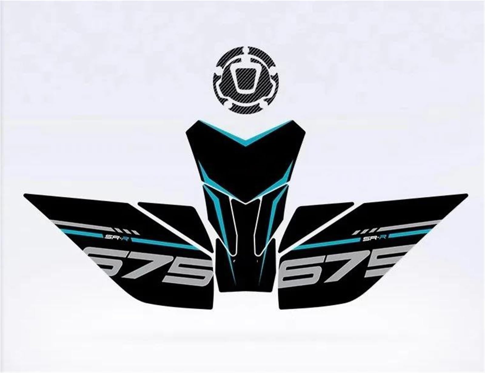 Slimes Color11 For Cfmoto 675Sr-R 2024 Motorcycle Fuel Tank Kit Sticker Protector Traction Pad Decals Frosted(Color11)