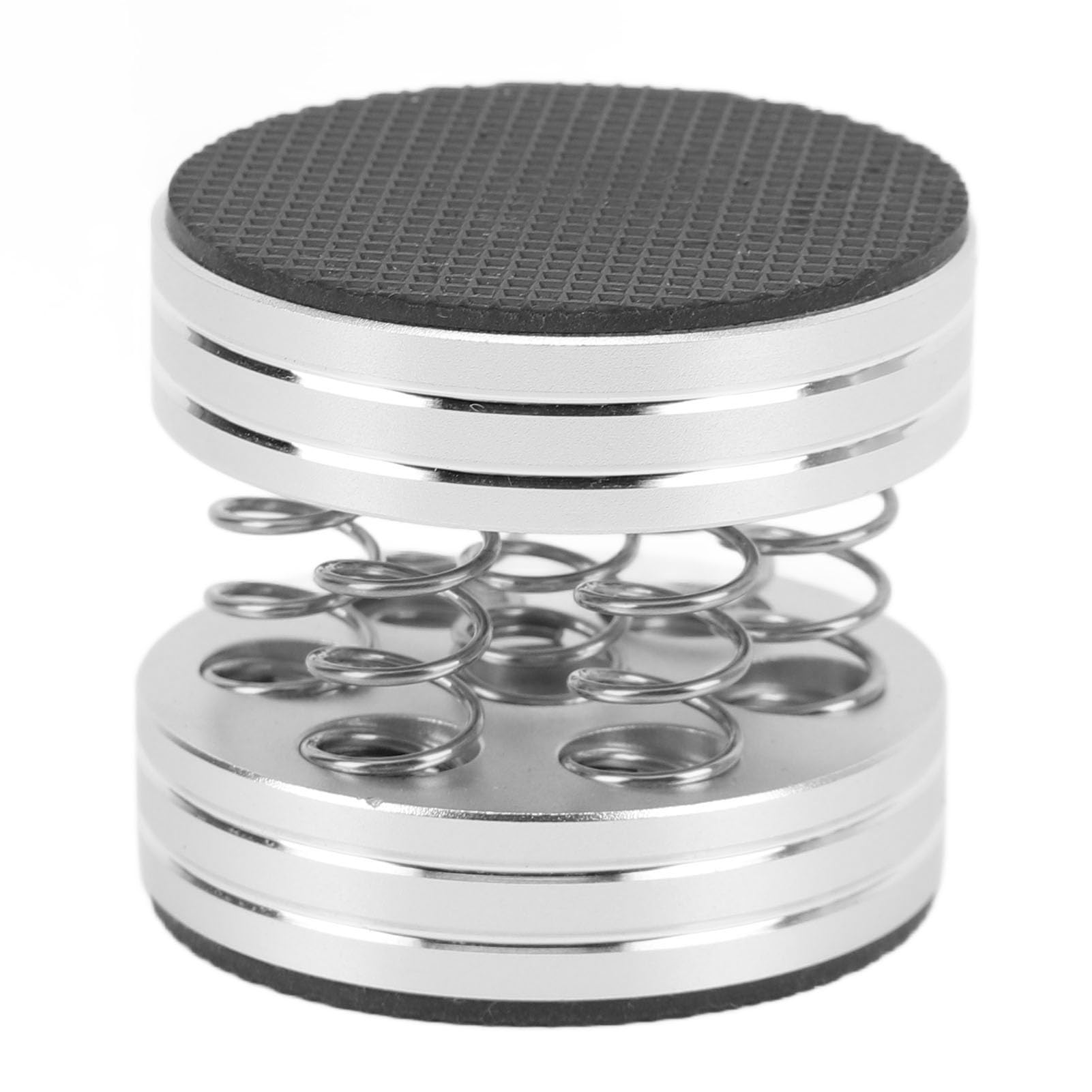 Cryfokt Piedini Isolanti per Altoparlanti Design Ammortizzante per Amplificatore Giradischi Subwoofer Set di 4 Resistenti Gomme in Lega di Alluminio (SILVER)