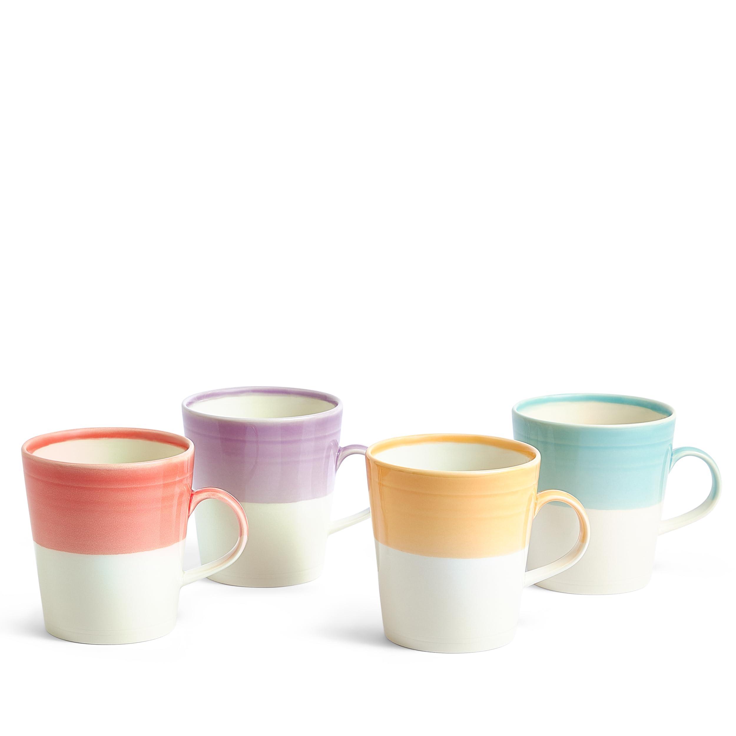 Royal Doulton Mixed Mug Grande, Ideal For Everyday Use, 1815 Bright, Multiple Colours, 500Ml/17Oz, Set Of 4