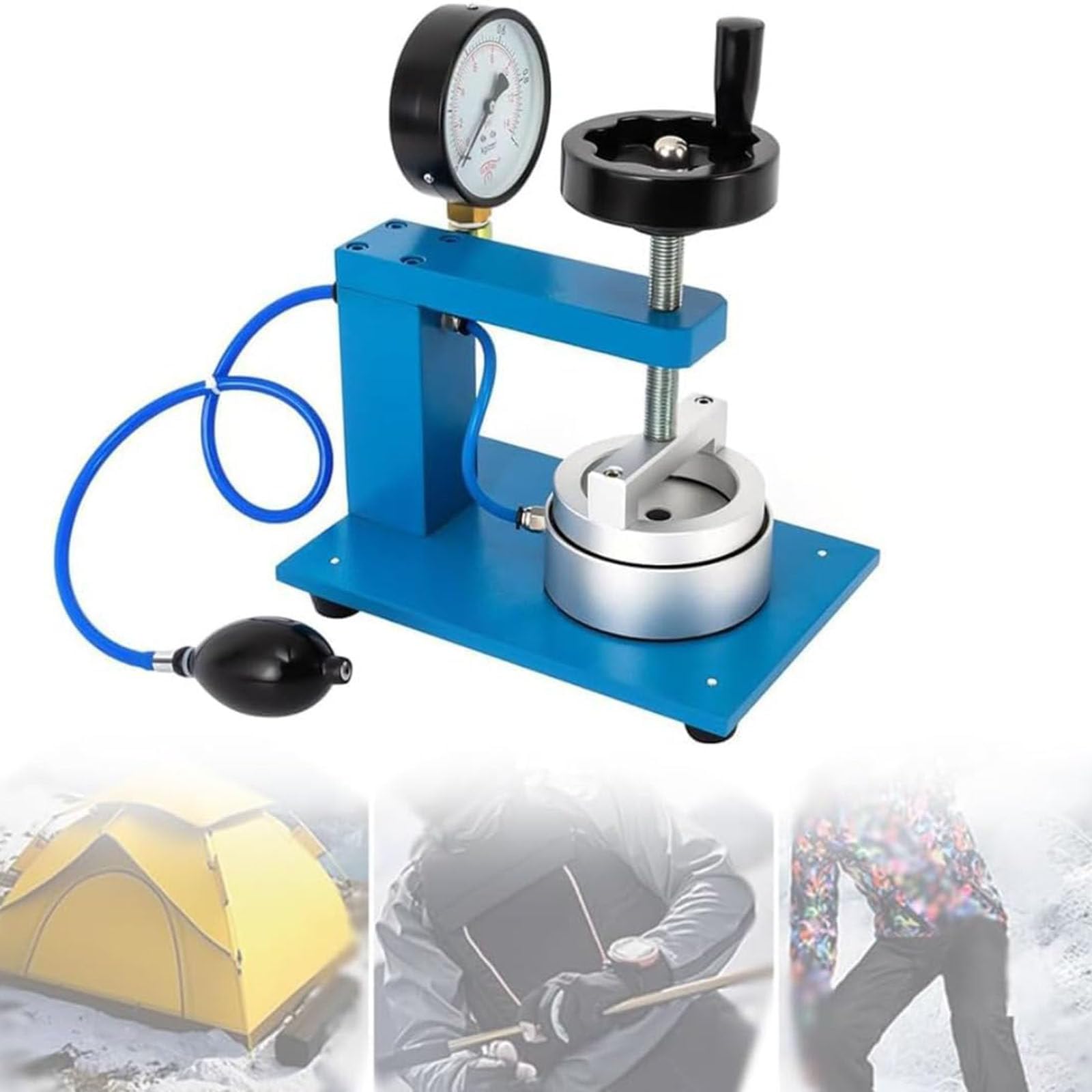 JozyJul Textile Fabric Hydrostatic Pressure Tester, Max Water Pressure Resistance 0-20000MM H2O, Waterproof Testing Tool with Pressurised Rubber Ball, for Tent, Raincoats, Cloth PointerType-10000mm