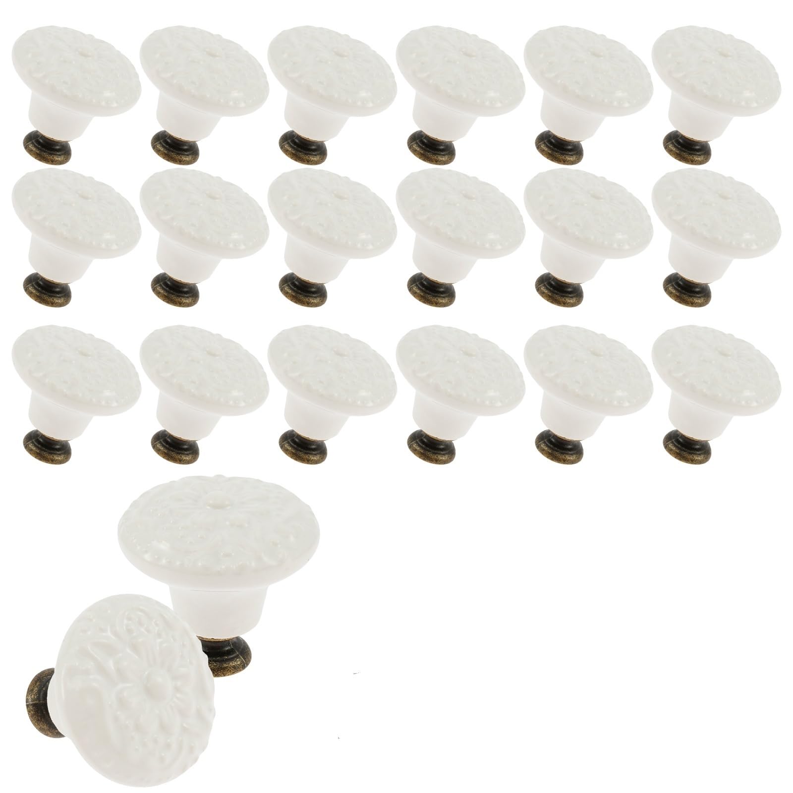 10Pcs Drawer Handle Retro Ceramic Furniture Knob with Screws Decorative Multipurpose Cupboard Door Pull HandleKnob Pour Tiroirs(Color 3)