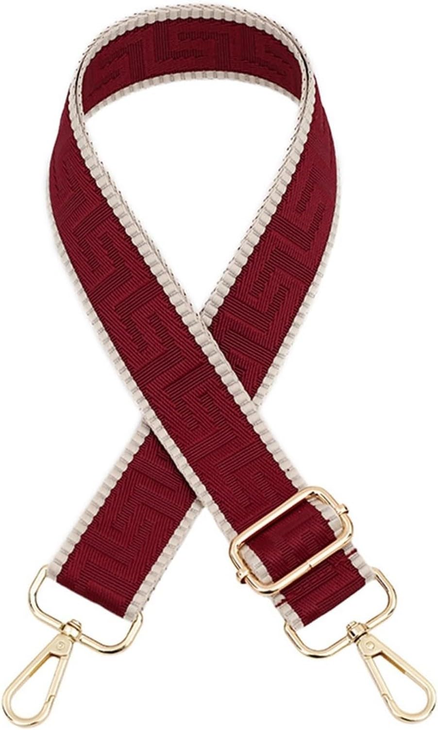 XIUNYIE Bag Strap Bag Straps for Crossbody Handbags Adjustable Belt Bags Replacement Shoulder Straps Accessories for Women Wide Strap for Handbags Gold Buckle Red, Wine Red, Gold buckle