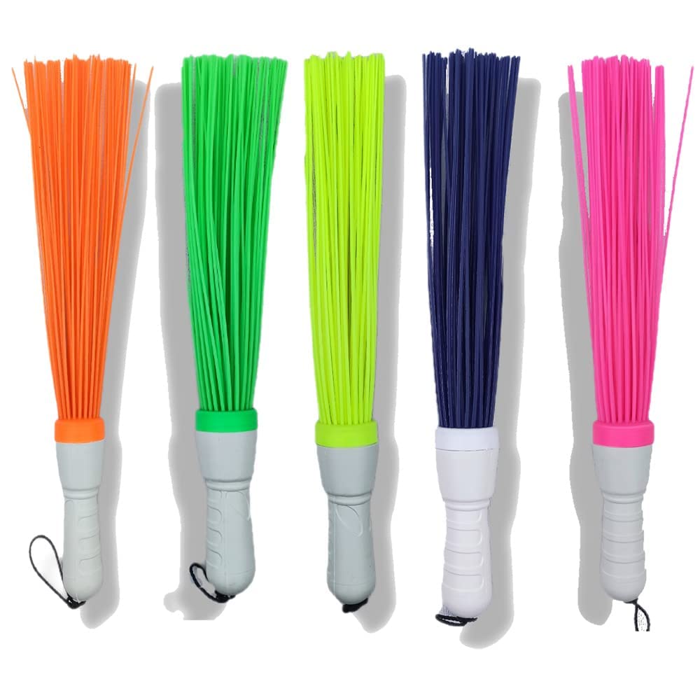 Plastic Broom Ideal for Bed Sheet, Sofa, Carpet, Wet Floors, Toilets, Kitchen & Home Floor Cleaning, Water Sweeping No-Dust Broom | Bed Jharu | Multicolor - Colour As Per Available (Pack of -2)-picture-30