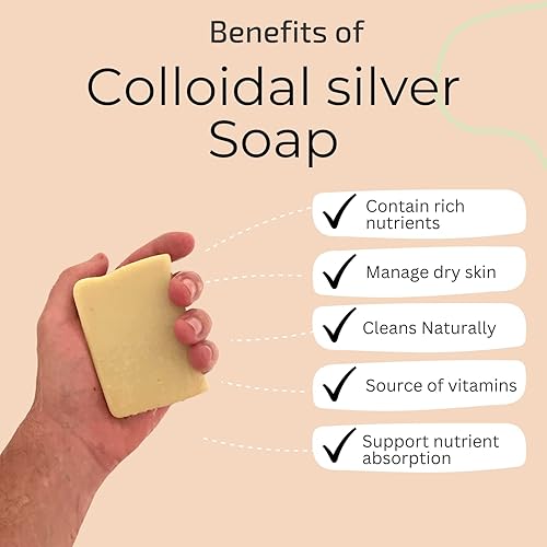 Miniatura 7 de SYLVR SUPPORT - Barras de jabón de plata coloidal paquete de 3  Todos los ingredientes naturales seguros de aditivos nocivos barras de jabón sin