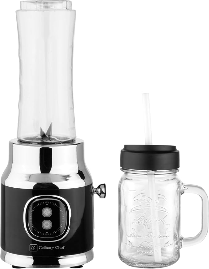 Culinary Chef, 300W Smoothie Maker Blender with 500ml Glass Mason