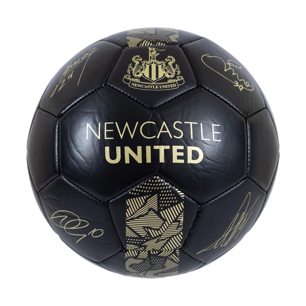 Hy-ProOfficially Licensed Newcastle United F.C. Signature Football - Phantom, Size 1, NUFC, Training, Match, Merchandise, Collectible for Kids and Adults