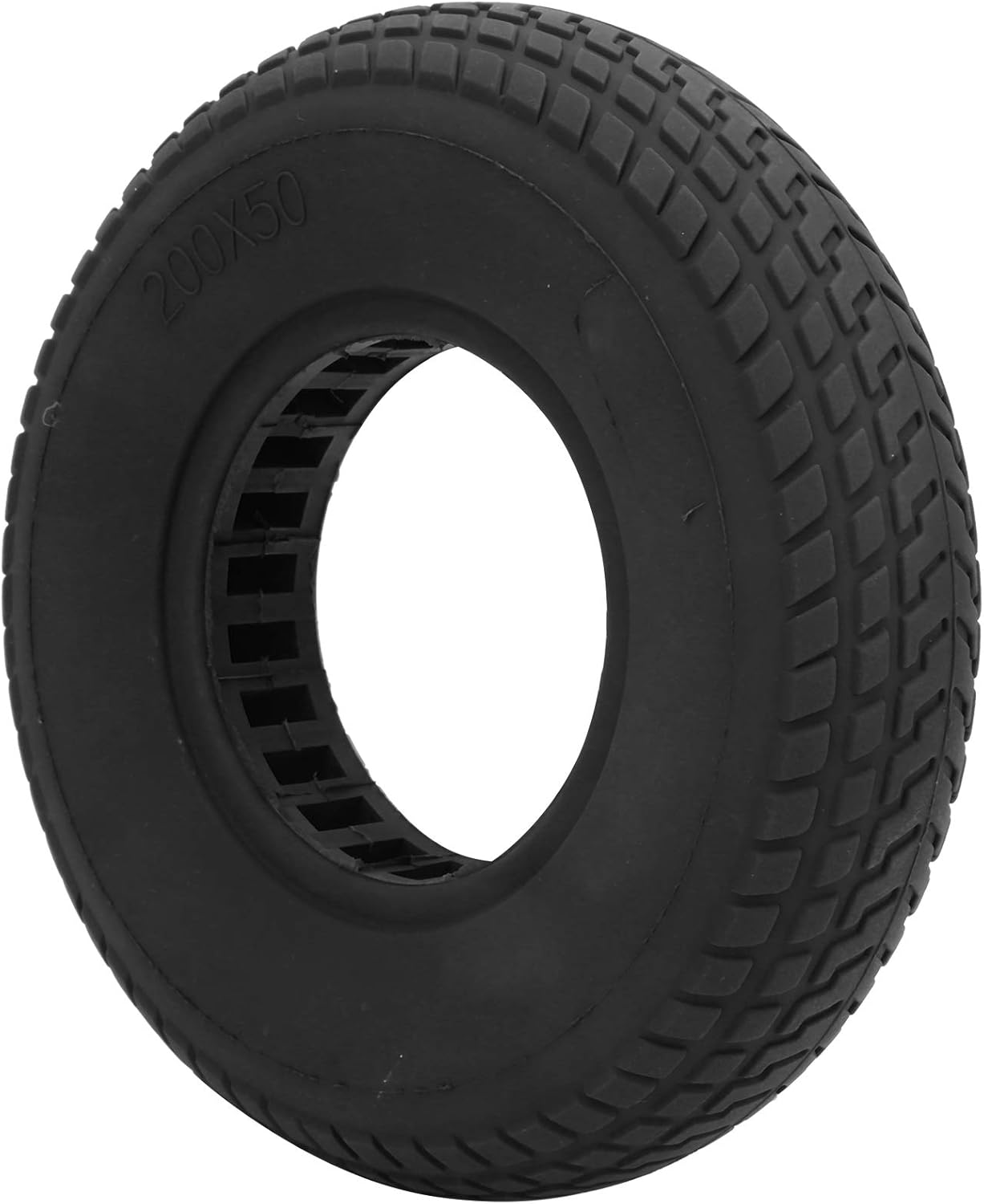 200x50mm Solid Tyre, Explosion Proof, Shock Absorption, Hollow Out Rubber Tire Replacement for Electric Scooters