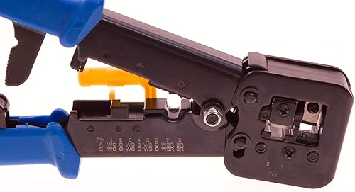 Miniatura 3 de Herramienta de crimpado Cat5e Cat6 Herramienta de crimpado para RJ-45 RJ12 RJ11 Paso final a través de cuchillas de desmontaje del conector