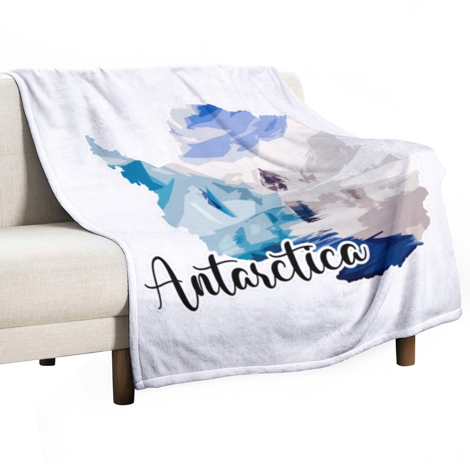 Couverture Antarctique en flanelle pelucheuse au fini premium et design urbain