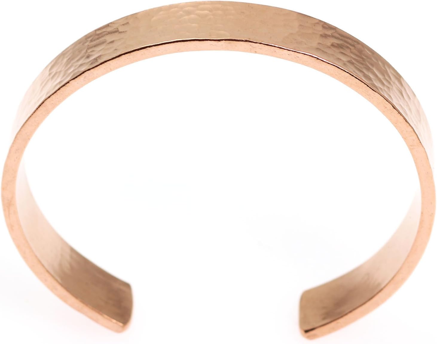10mm Wide Hammered Copper Cuff Bracelet By John Brana Handmade Jewelry 100% Uncoated Solid Copper Cuff - Image 2