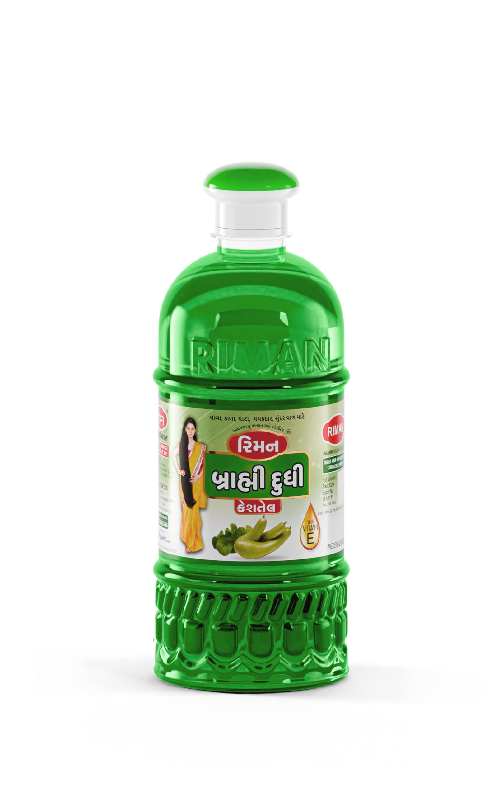 Riman Brahmi Dudhi Hair Oil 500ml - Natural & Chemical-Free Gourd Oil for Strong Bouncy Hair - Controls Hair Fall & Promotes Hair Growth for All Hair Types