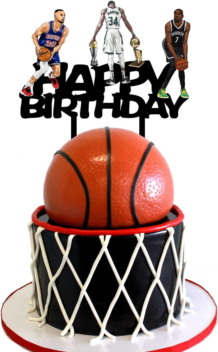 Basketball Happy Birthday Cake Topper Basketball Cake