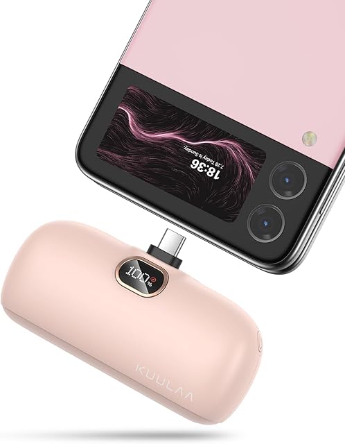 Kuulaa USB C Portable Charger Mini Power Bank 5000mAh Battery Pack 20W PD Fast Charging Portable Phone Charger for iPhone 15/15 Plus/15 Pro/15 Pro Max, Samsung, Moto, Google Pixel, Android Phones etc