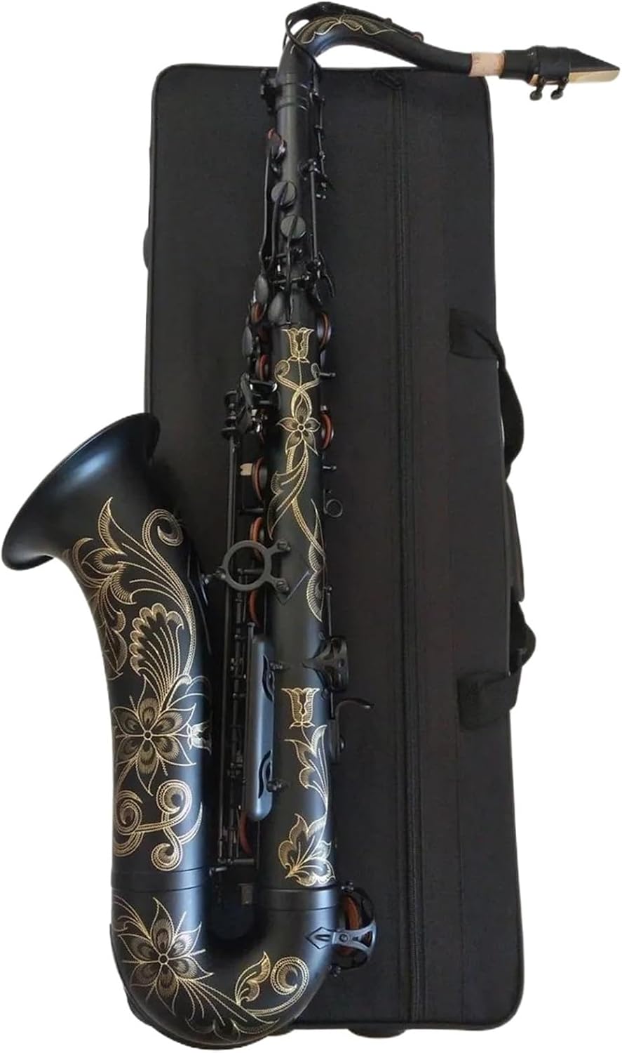 Performance Professional Tenor Sax B Flat Tune Musical Black Gold Tenor