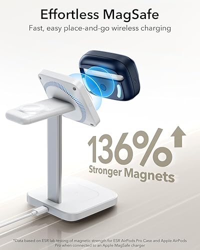 Miniatura 23 de ESR Funda para AirPods Pro (2023/2022/2019, 2ª/1ª generación), compatible con Airpods Pro 2 (cable USB-C/Lightning), listo para MagSafe, bloqueo