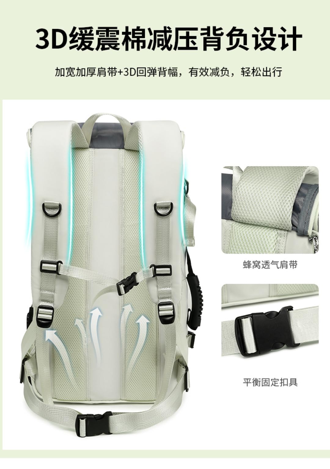 Plecak męski z podwójnym ramieniem duża pojemność torebka crossbody outdoorowa turystyka kobieta