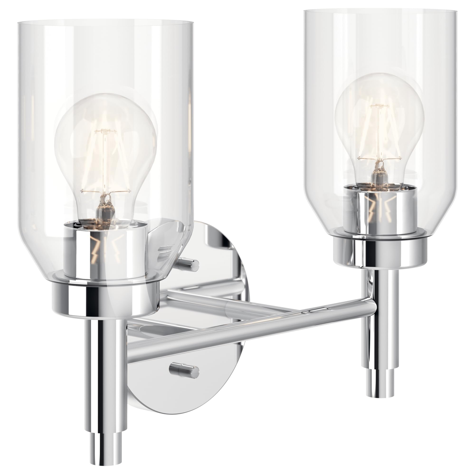 Kichler Madden 2-Light Bathroom Vanity Light, Chrome