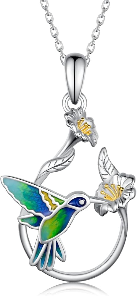 Amazon.co.jp: SVODEA ハチドリネックレス 女性用 925スターリング