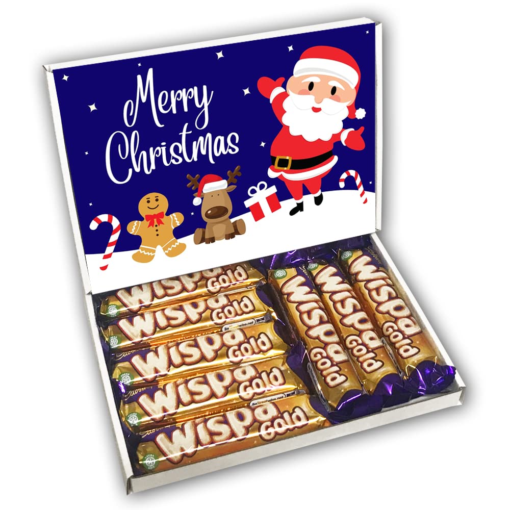Buy Wispa Gold Milk Chocolate Bars Gift Box Hamper Christmas (BLUE