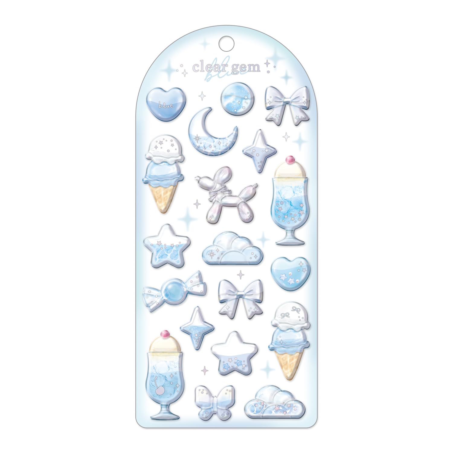 Amazon.co.jp: クーリア シール クリアジェムステッカー ブルー 91196