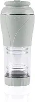 Cafeteira Portátil Pressca 350ml – Preparo Rápido de chá e café Sem Filtro Descartável | Ideal para Viagens, Escritório e Casa | Livre de BPA - Cor: Cinza Fendi