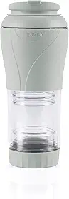 Cafeteira Portátil Pressca 350ml – Preparo Rápido de chá e café Sem Filtro Descartável | Ideal para Viagens, Escritório e Casa | Livre de BPA - Cor: Cinza Fendi