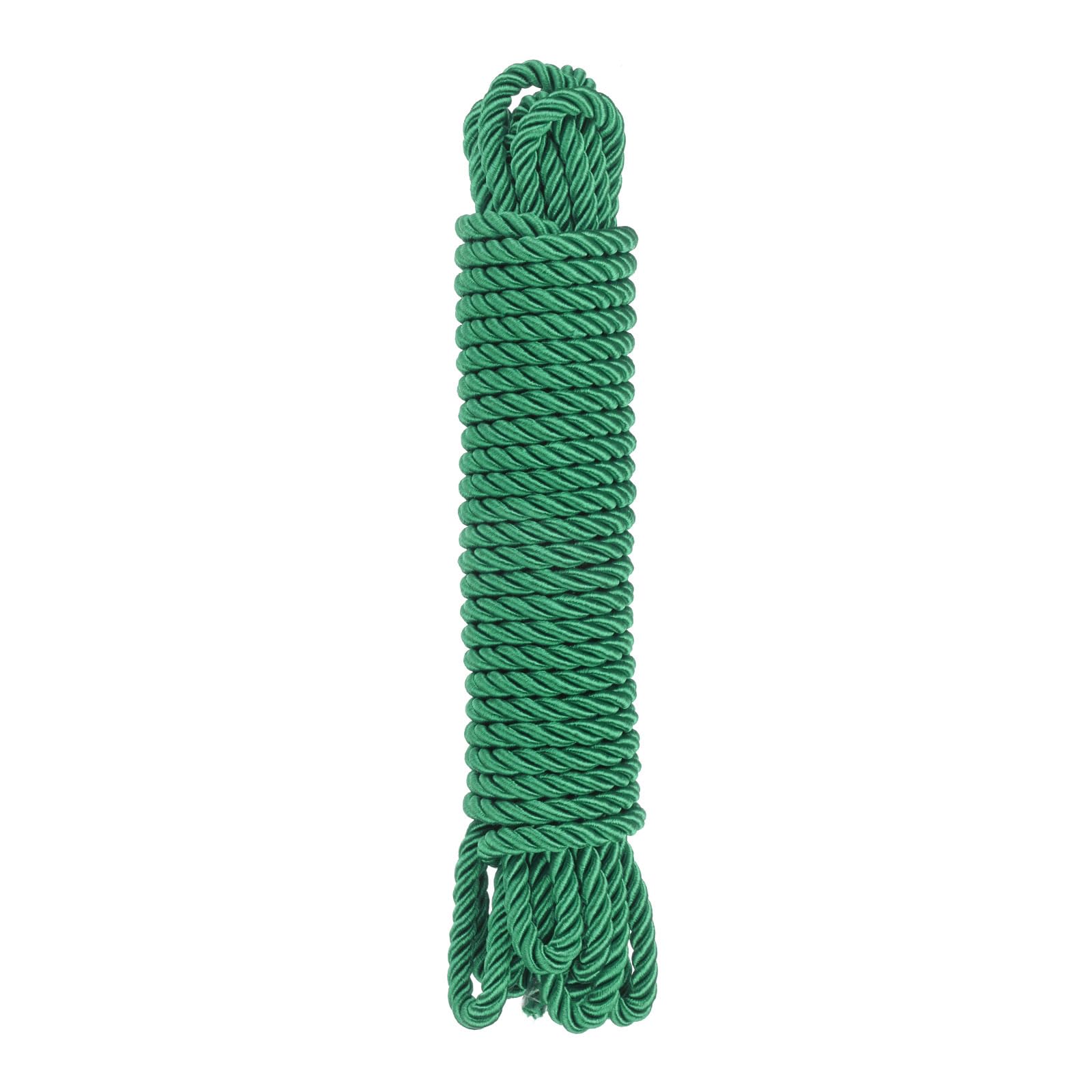 Rebower Nylon Trim Cord Rope, 8mm x 10m Green, for Sewing Home Decor Crafts