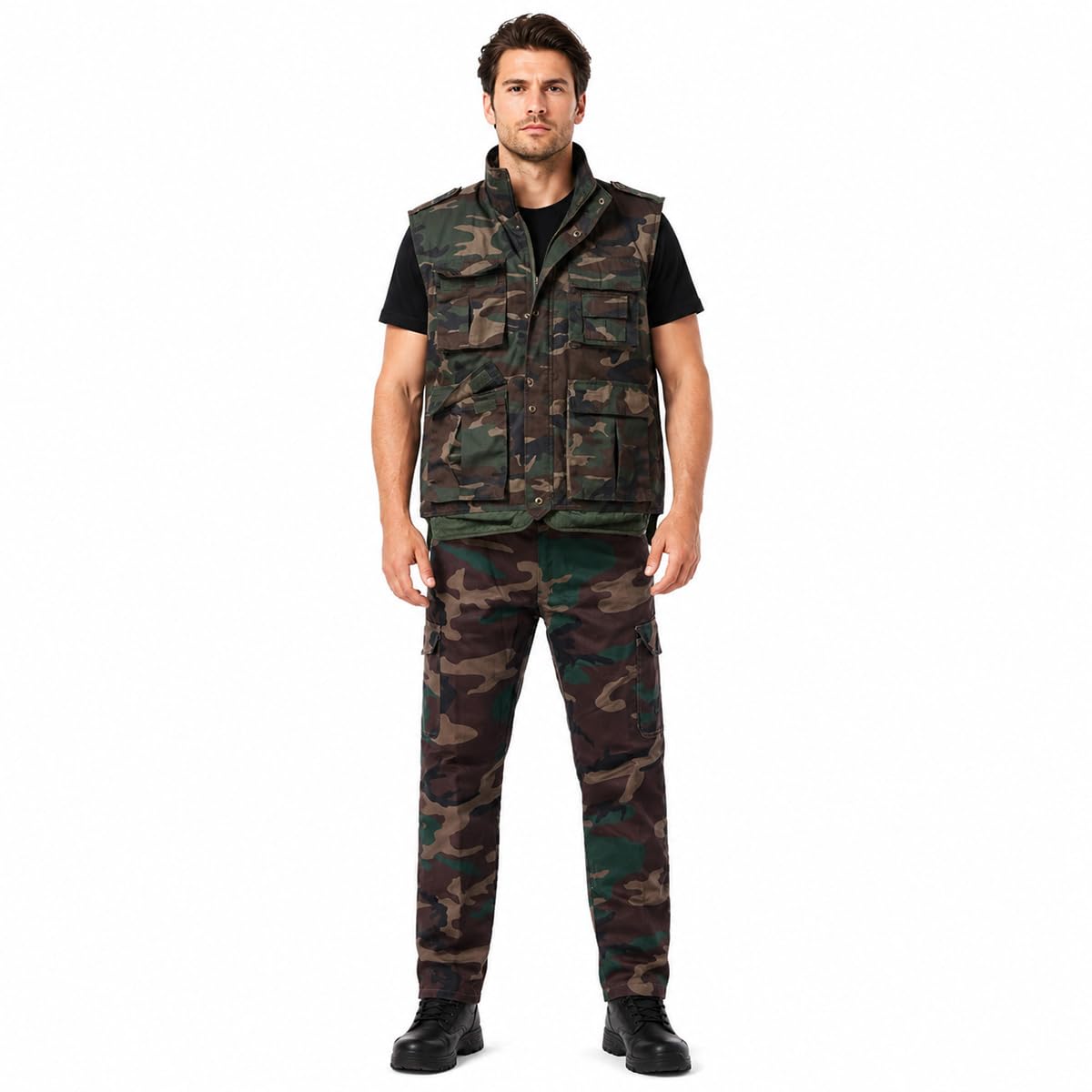 fratelliditalia.org Kit da caccia professionale con gilet e pantaloni Personalizzabile con il tuo logo aziendale