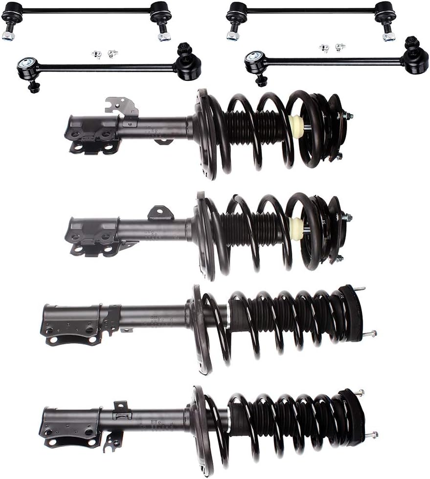 CCIYU 8PCS Front and Rear Complete Struts Shock Absorbers