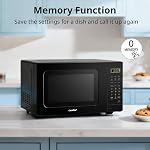 COMFEE' CM-M201K(BK) Countertop Microwave Oven with Express Cook, 6 Preset Menus and Kitchen Timer, 20L, 700W, Black