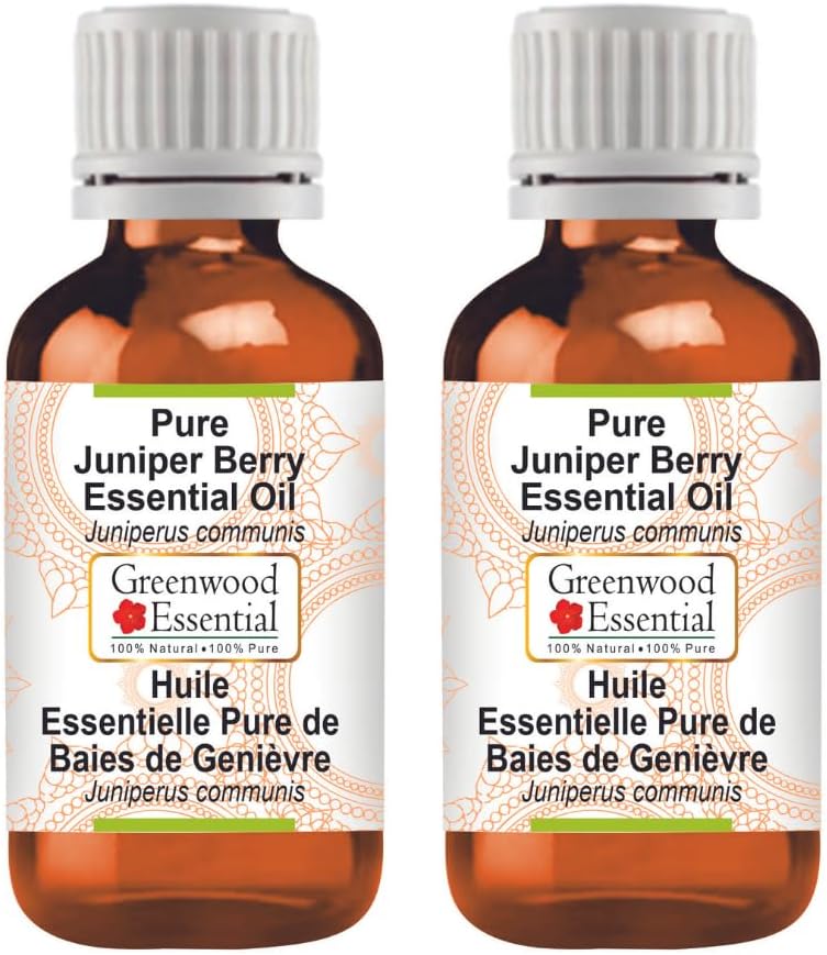Greenwood Essential Pure Juniper Berry Essential Oil 100ml x2