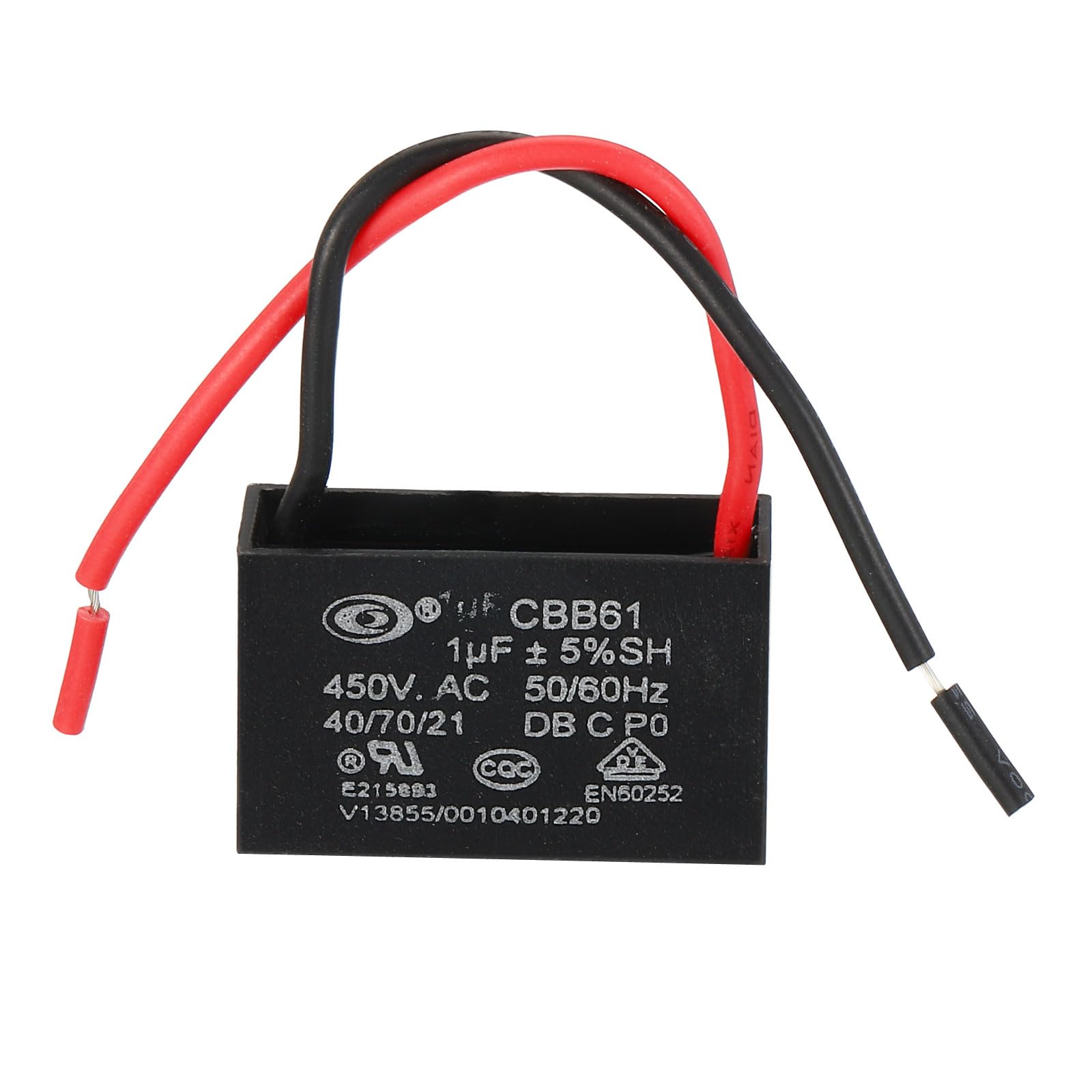 PATIKIL CBB61 Ceiling Fan Capacitor 5-Pack - 3.3uF 450V AC For Fan Motors & Air Conditioners
