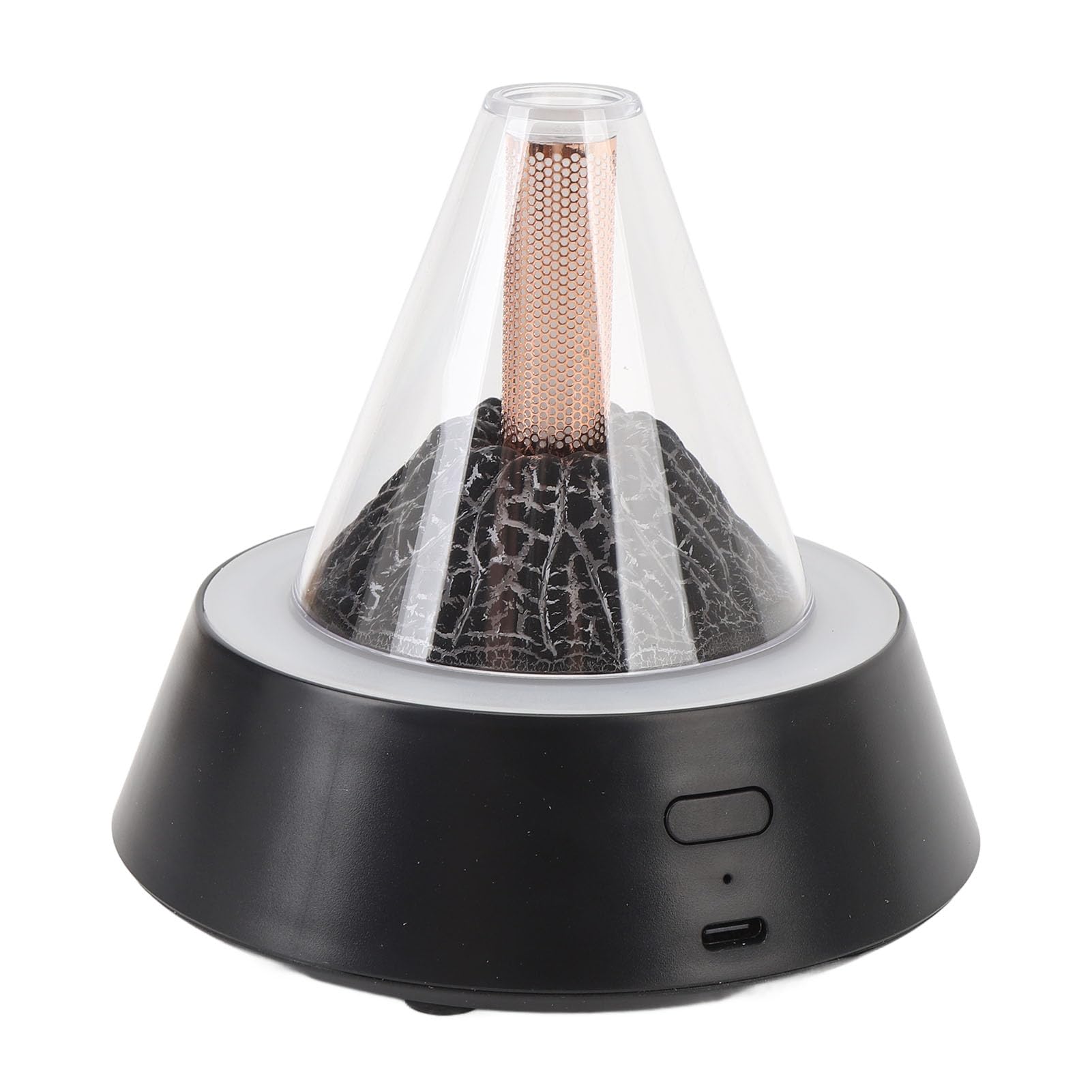 Dyfuzor olejków eterycznych Volcano, nawilżacz powietrza, 80 ml, dyfuzor aromaterapeutyczny z ciepłym światłem RGB, bezwodny, z automatycznym wyłączaniem, do domu, sypialni,
