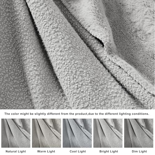 R.SHARE Kuscheldecke Flauschig Kaninchen Plüsch Decke Kunstfell Sofadecke Weich und Warm Sofaüberwurf Couchdecke Überwurfdecke Wohndecke Für Bett Sofa Schlafzimmer Büro,150 x 200 cm,Grau