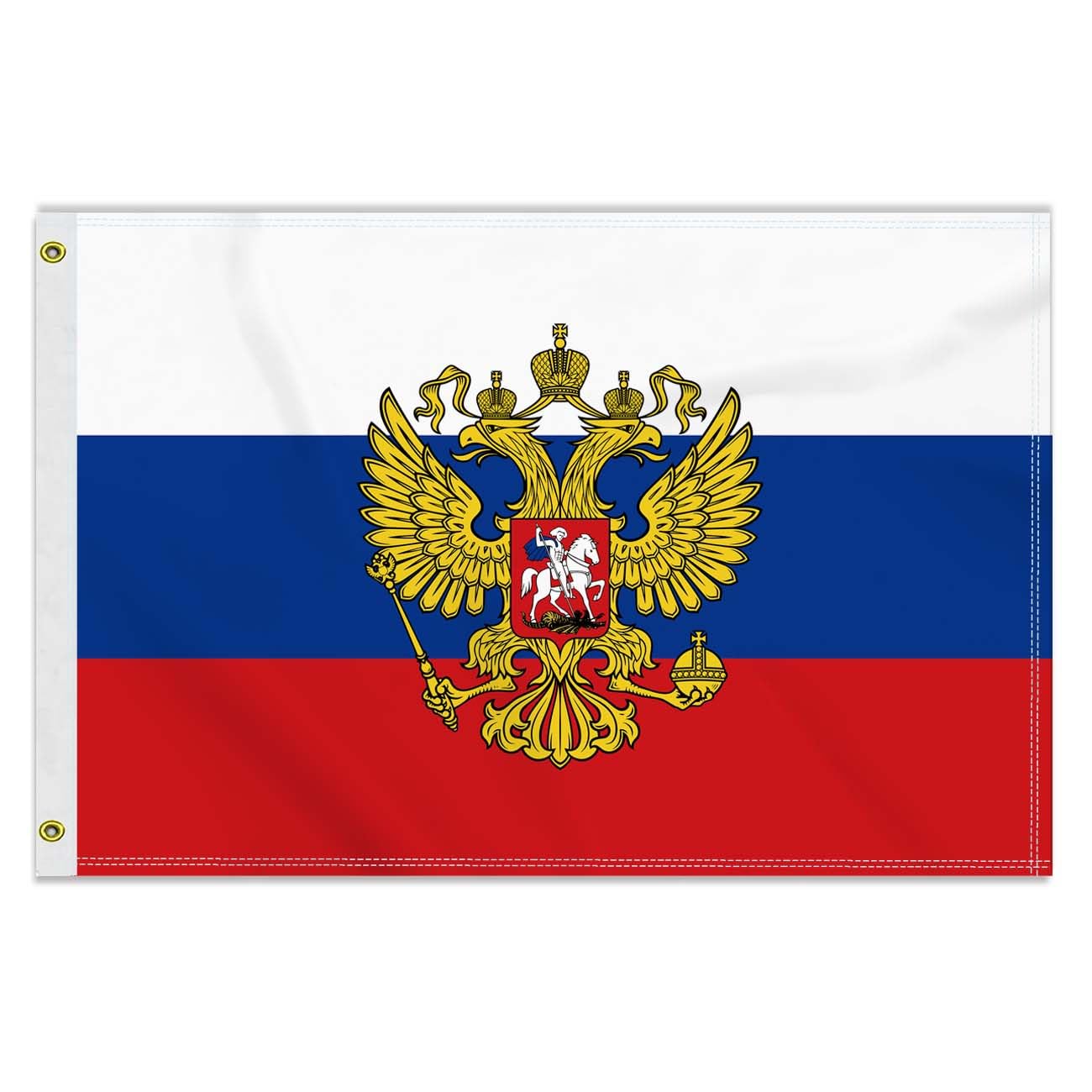 2×3 FT Russia Coat Flag, Medium 60×90 CM 150D Russian coat Outdoor Banner,Decor Garden With Brass Gromment — image 1