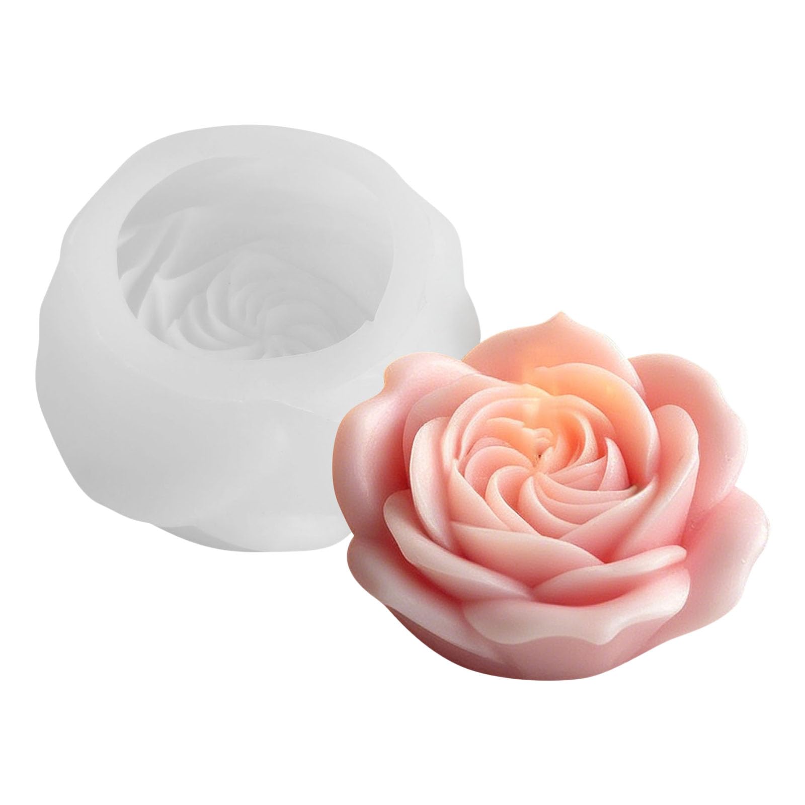APGLSXY Realistic Austin Rose Flower Silicone Molds Easy Demolding Food Grade Silicone Baking for Soap Chocolate Making and Resin Casting Soap Cast Elastomer