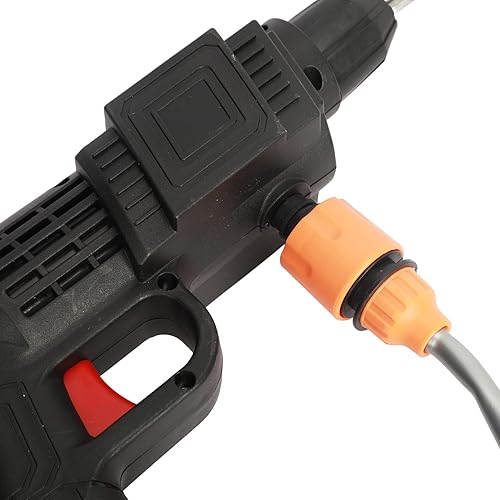 Miniatura 9 de Lavadora a presión inalámbrica, lavadora eléctrica de 500 PSI con 2 baterías de 24 V 2.0 Ah y cargador, pistola de lavado a presión portátil para