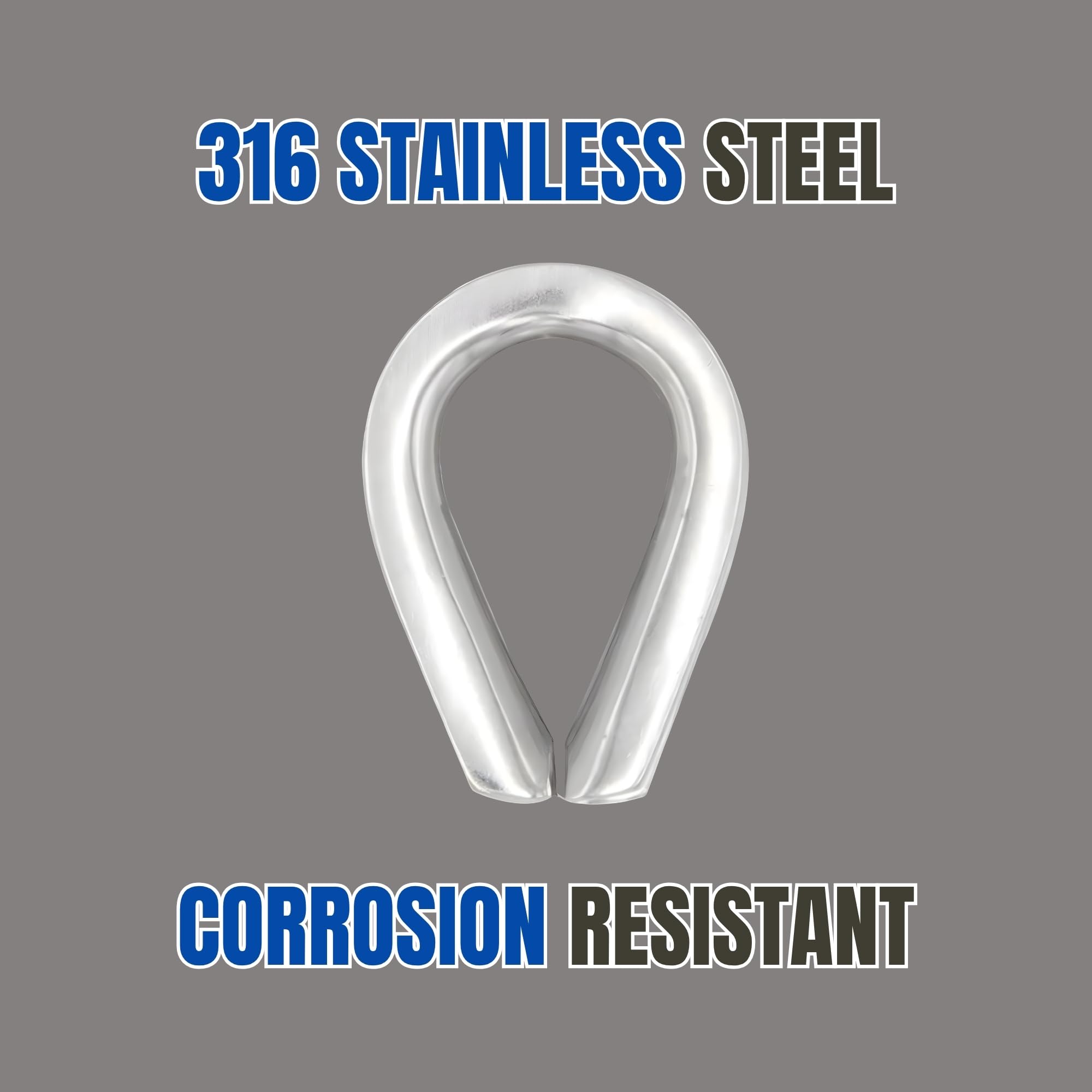 MarineNow Dé à coudre extra résistant en acier inoxydable 316 - Choisissez la taille et la quantité (1,9 cm, lot de 05)