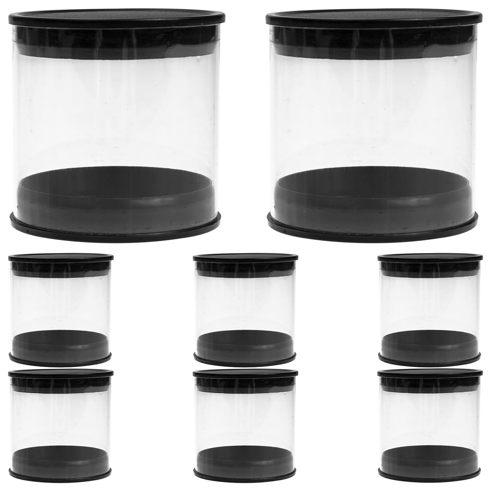 Caja para 8 balones de golf portátil transparente con tubo cilíndrico de plástico rígido 8